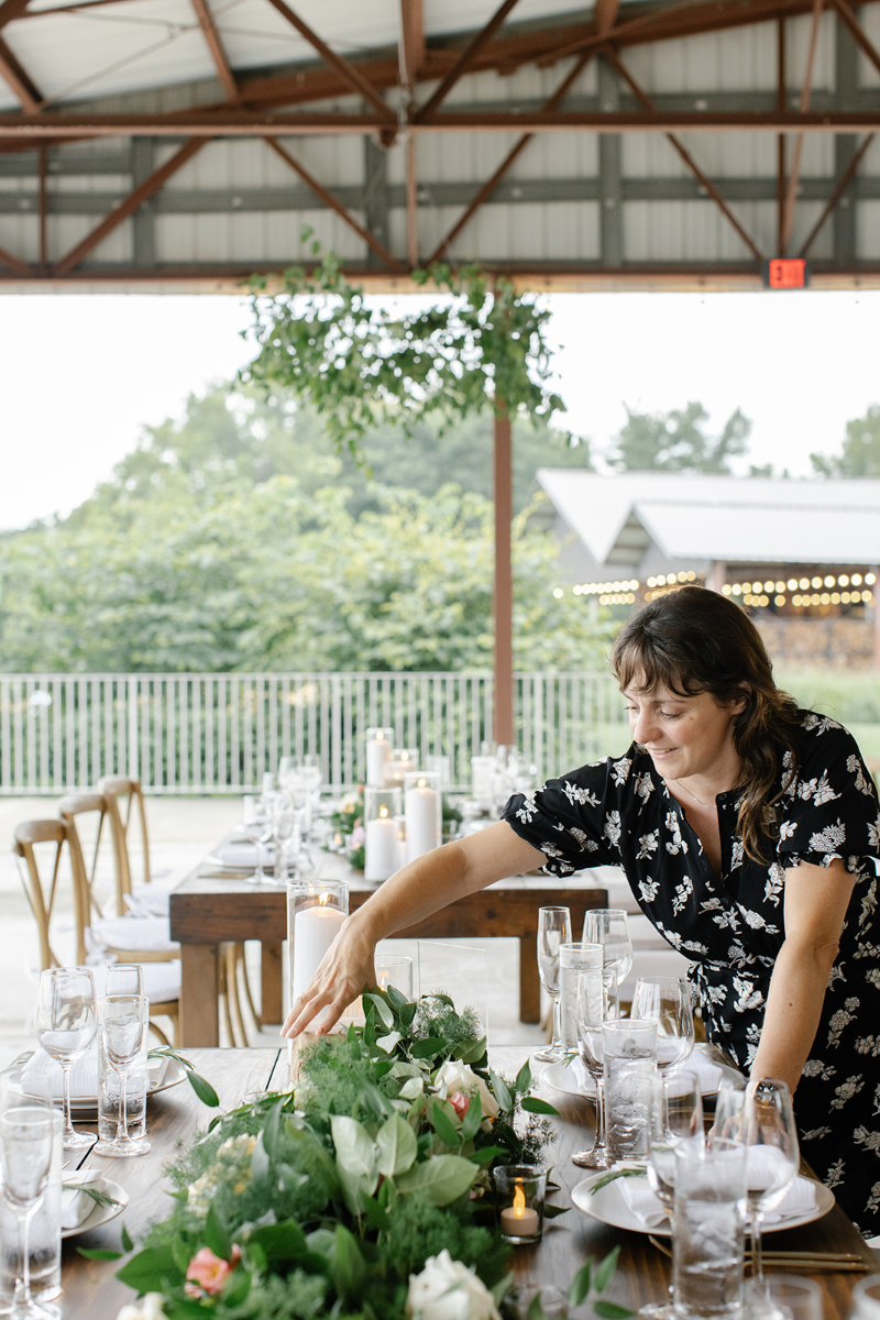 wedding planner working at Hutton Brickyards wedding