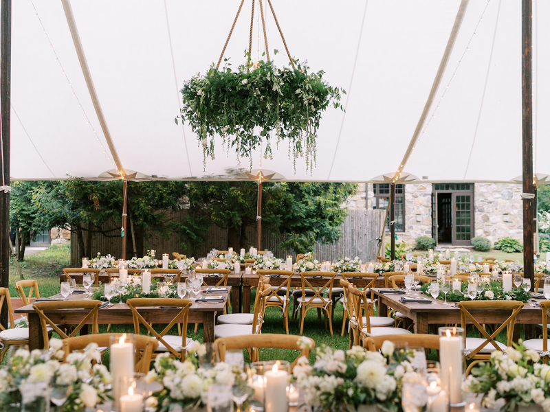 outdoor tented wedding at Troutbeck