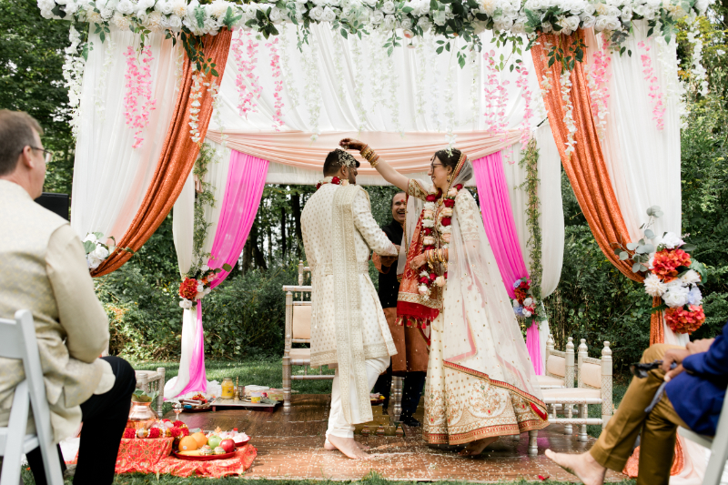 Indian wedding ceremony at Preston Barn