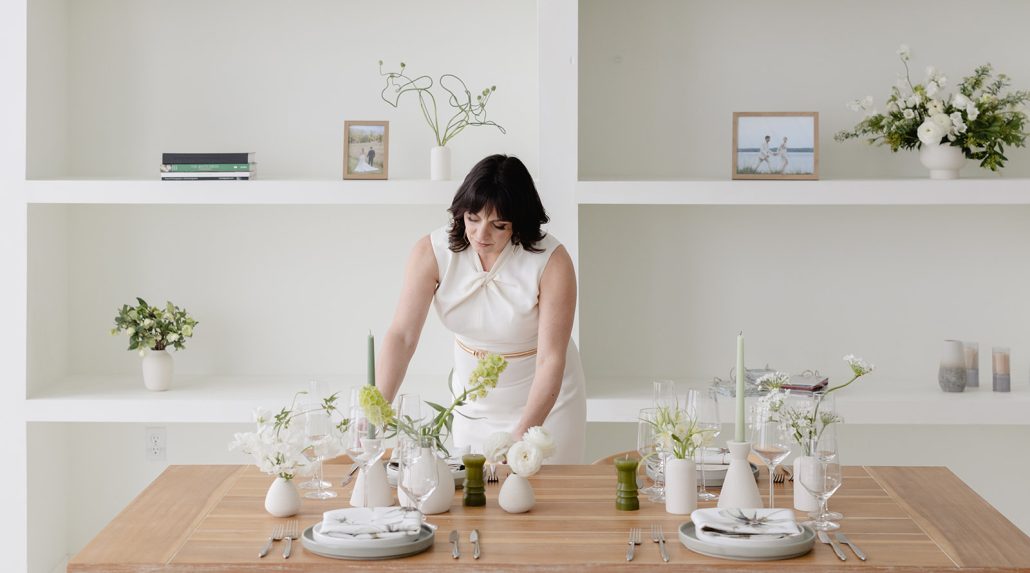 Destination Wedding Planners in New York, Angela at a table