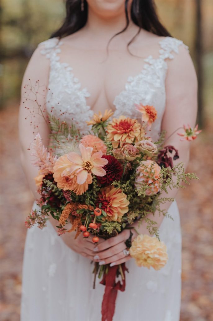 bride's bouquet - Antrim Streamside Fall Wedding