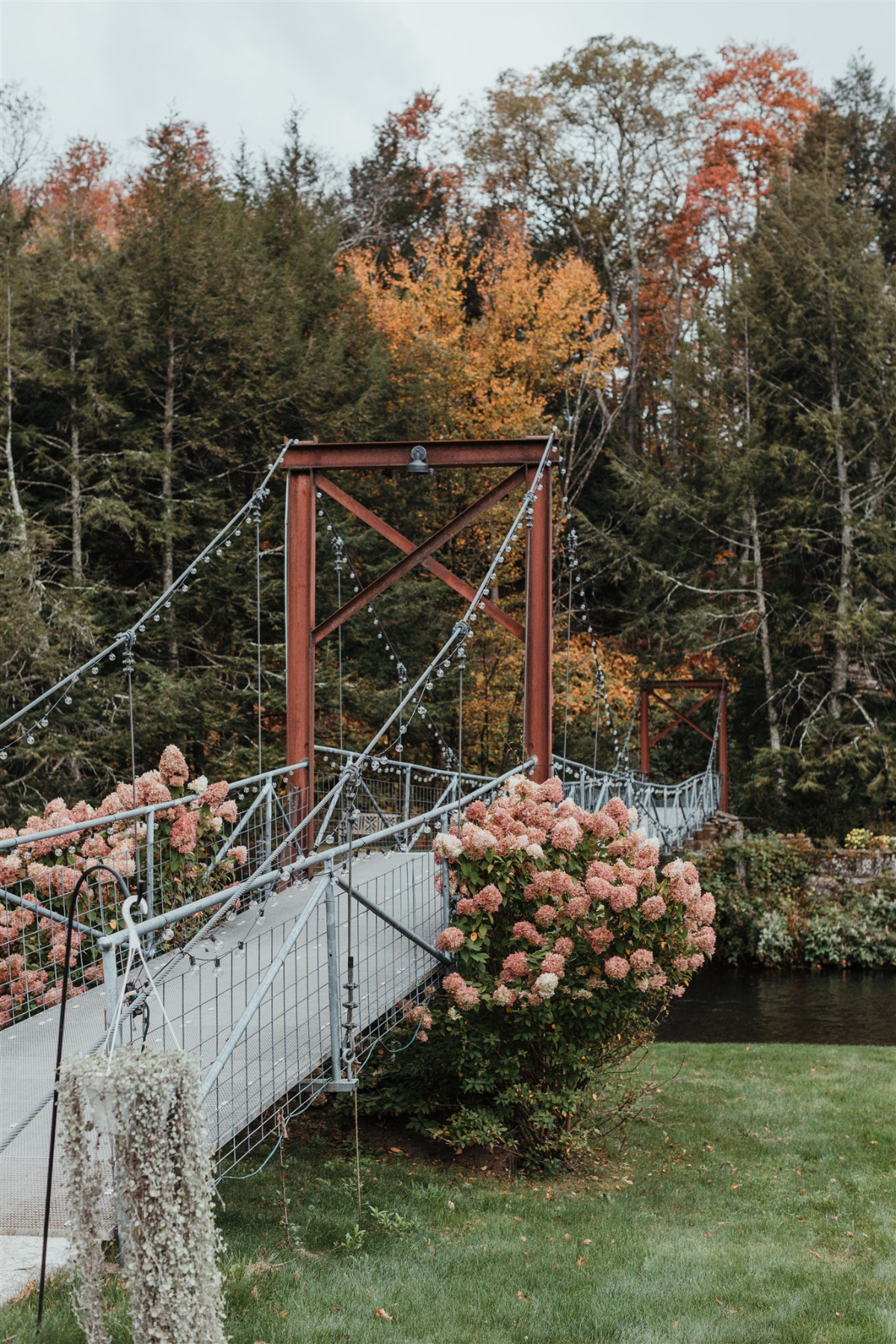 bridge leading Emily and Greg to their intimate dinner for two