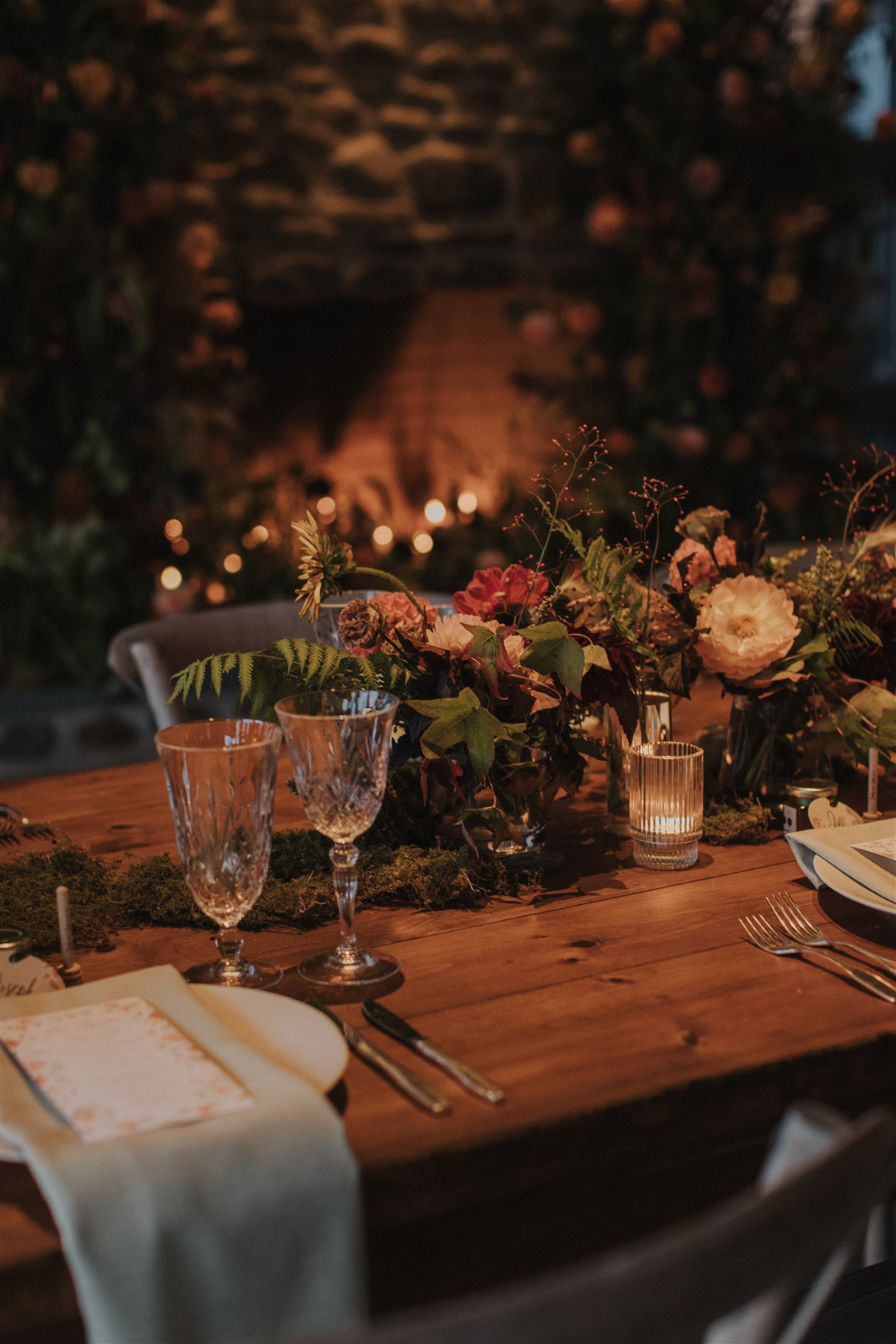 Beautiful rustic floral arrangements.