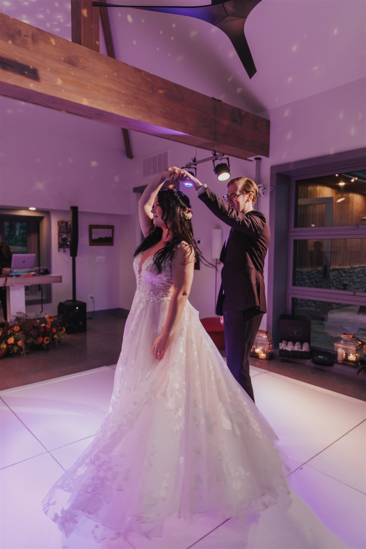 Emily and Greg having fun on the dance floor