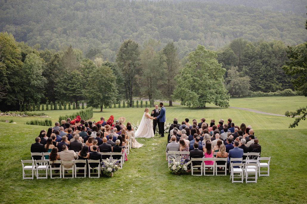 summer wedding at winbrooke wedding ceremony- wedding color ideas