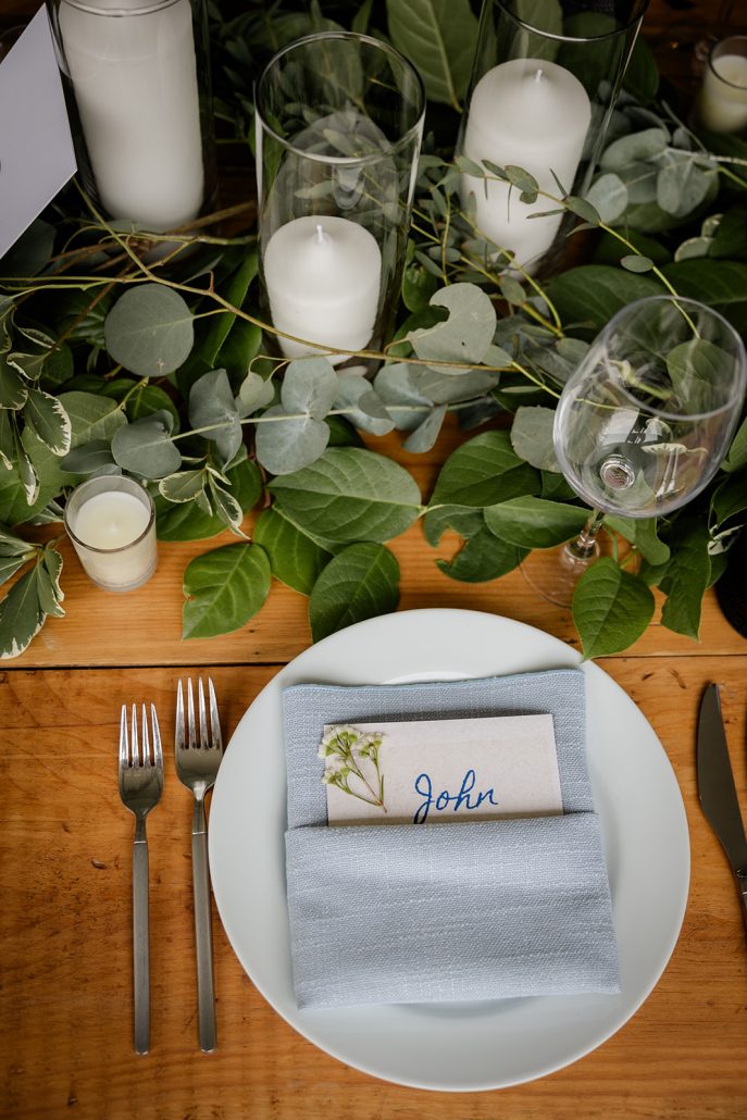reception details at summer wedding at winbrooke in berkshires