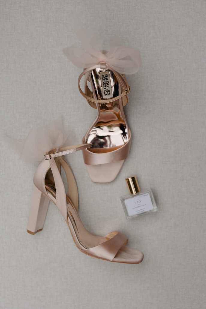 wedding shoes and perfume