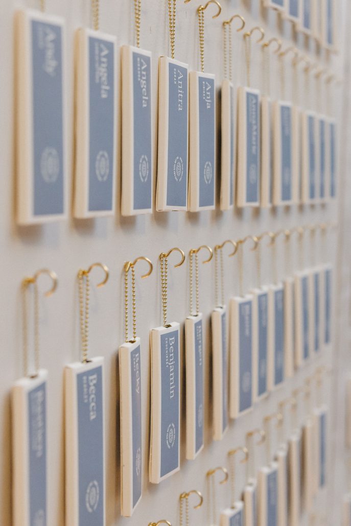 seating tags at the event