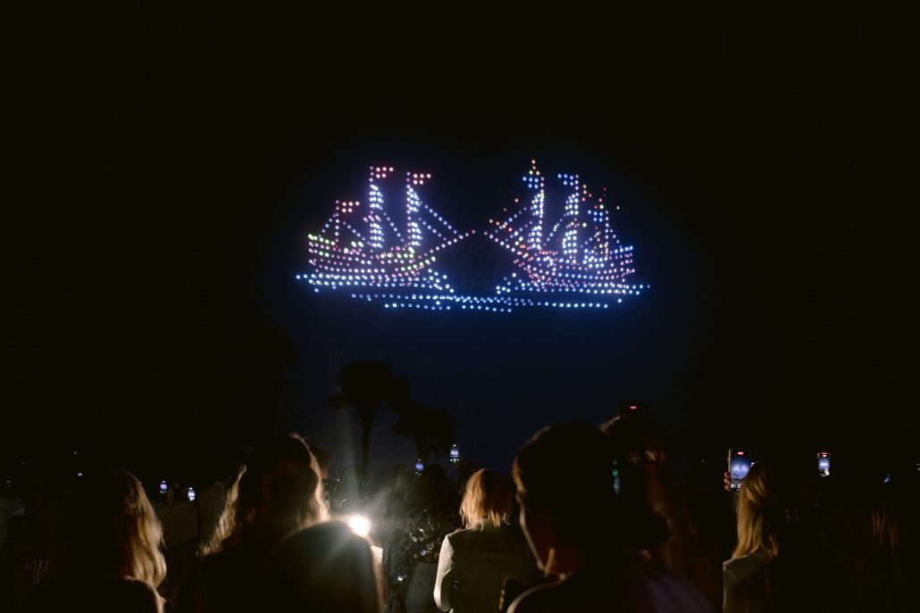 projector lights at the Amelia island event
