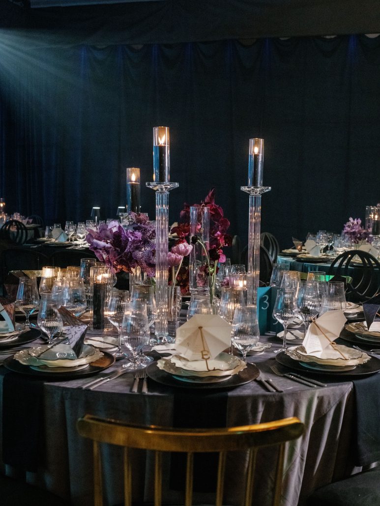 table settings at the event