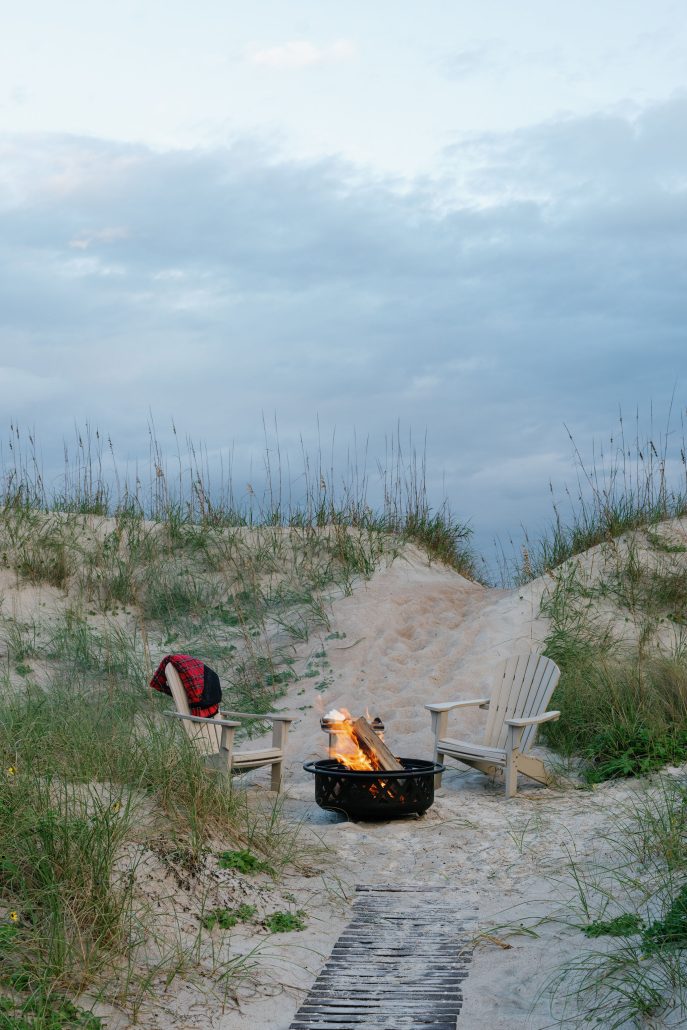bon fire on the beach at the engage summit