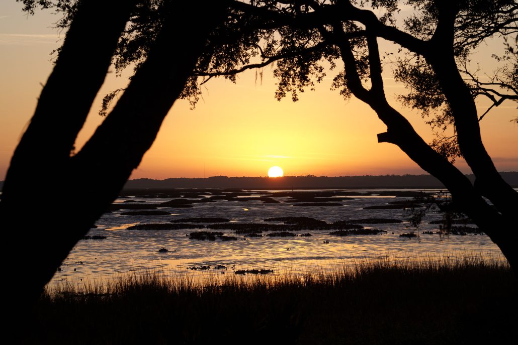 sun set at the Amelia island beach event