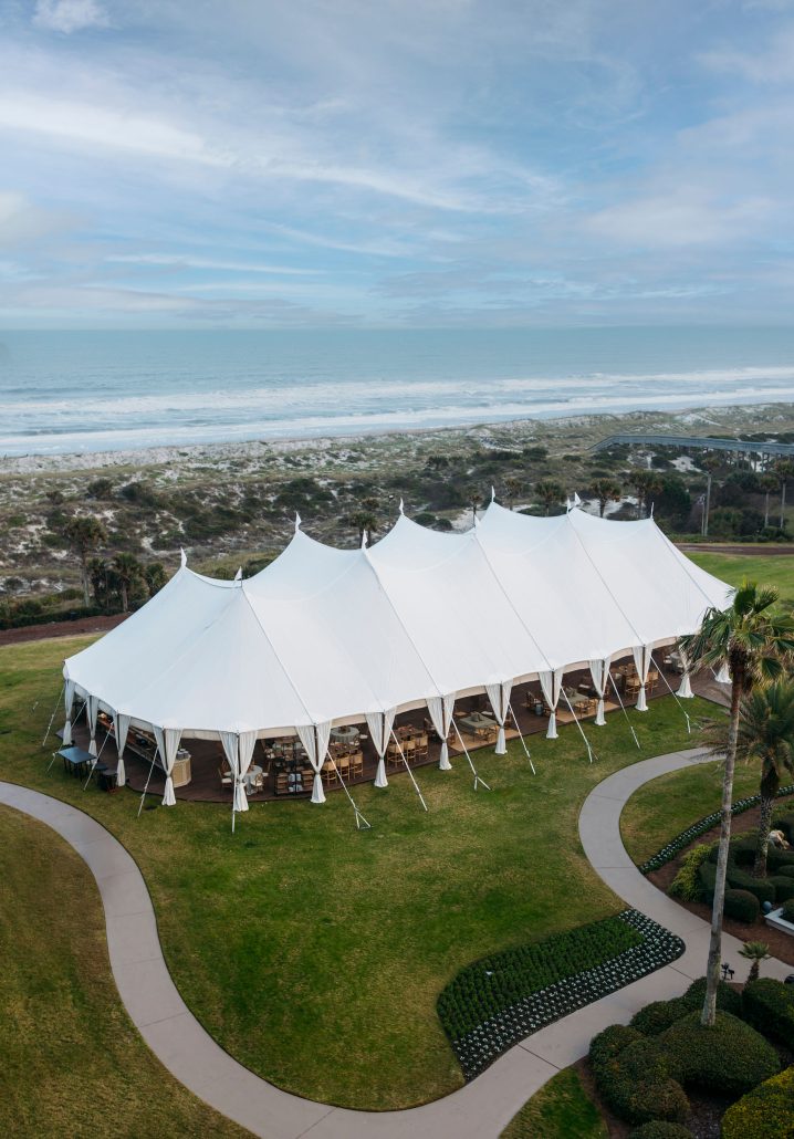 outdoor tented location at the Ritz Carlton