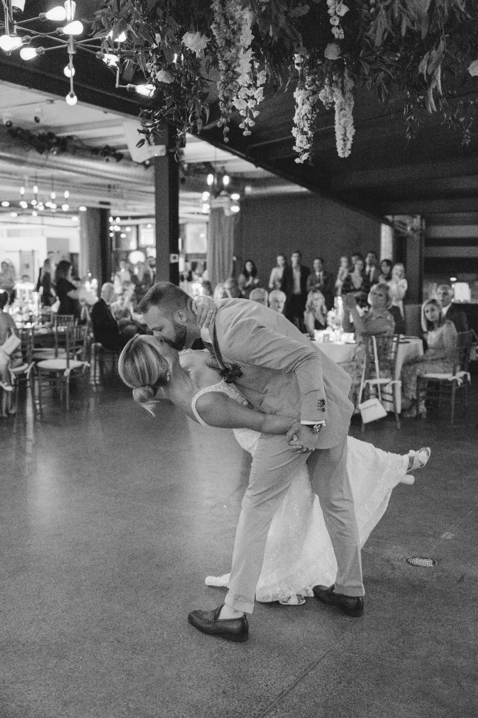 bride and groom dancing on the dance floor at their NY wedding