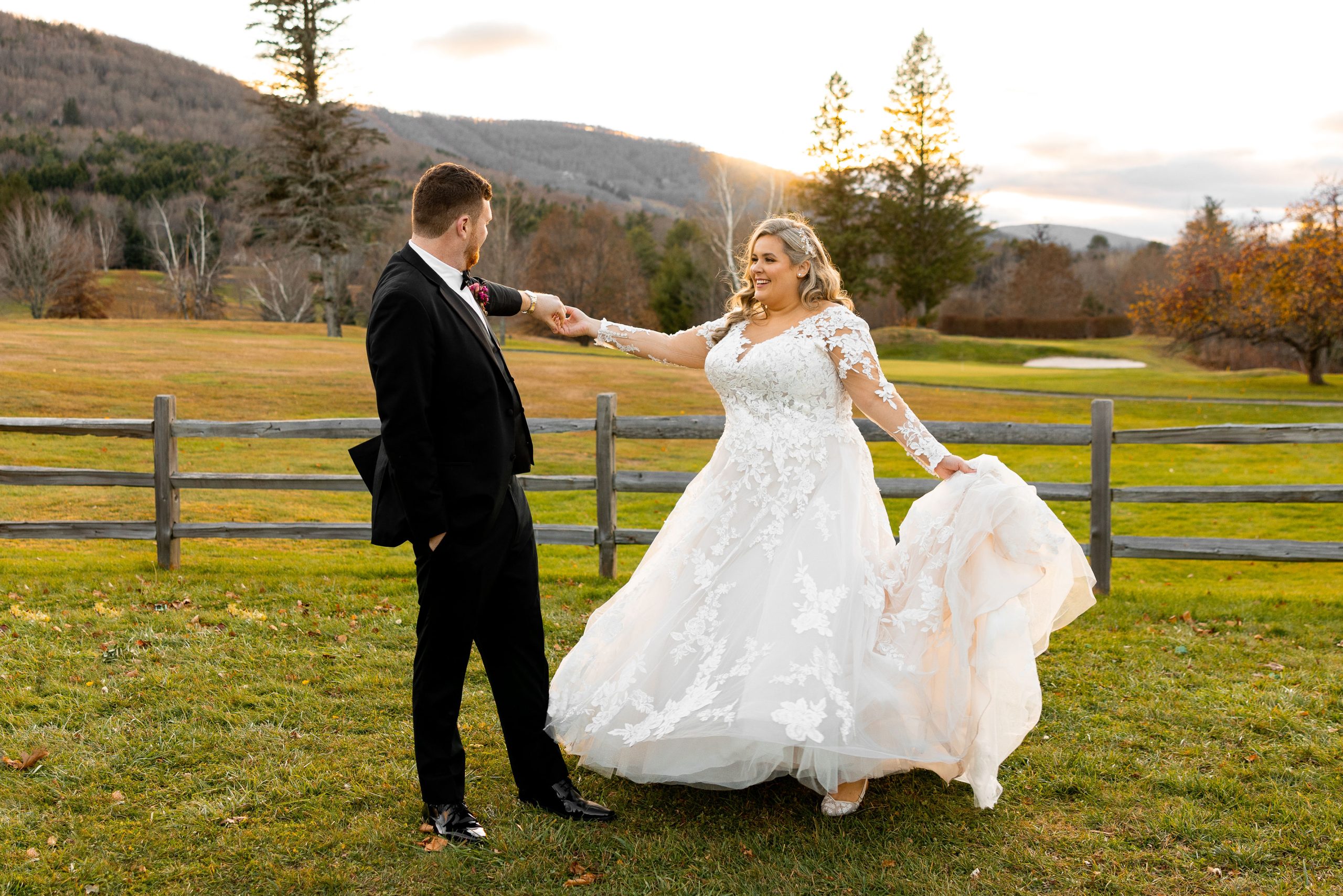 husband and wife at windham wedding