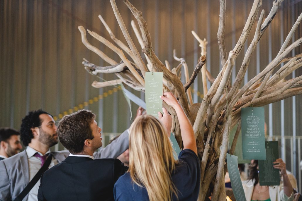 pretty drift wood seating chart idea