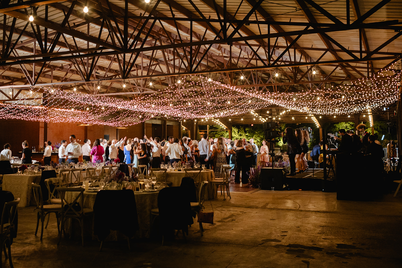 lighting detail at new work wedding