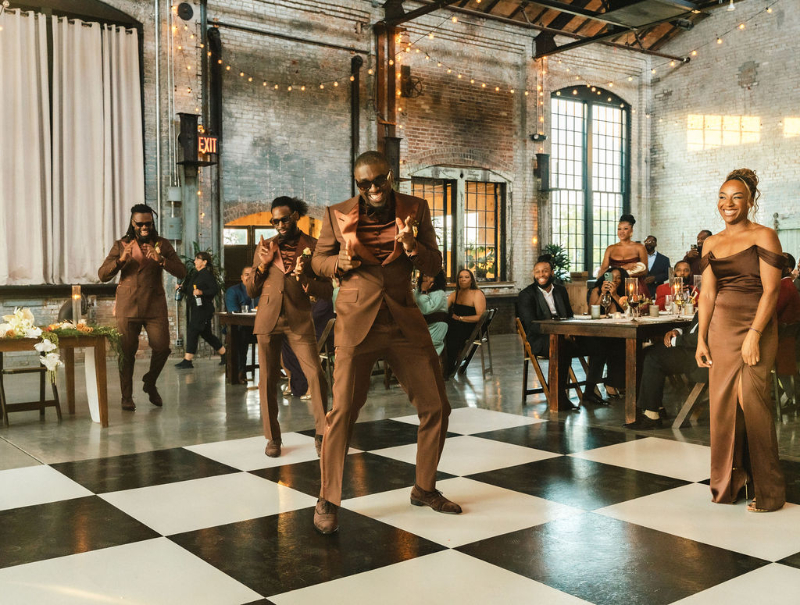 brown wedding attire is one of the biggest 2026 wedding trends