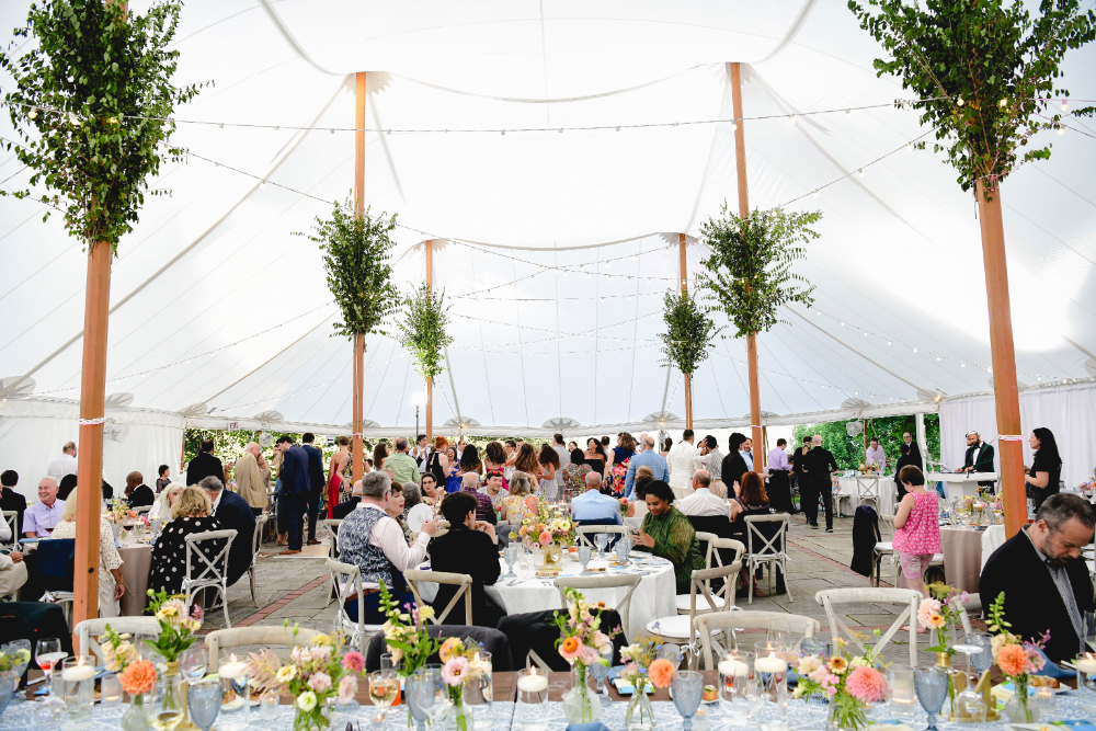 tented reception space at New York wedding