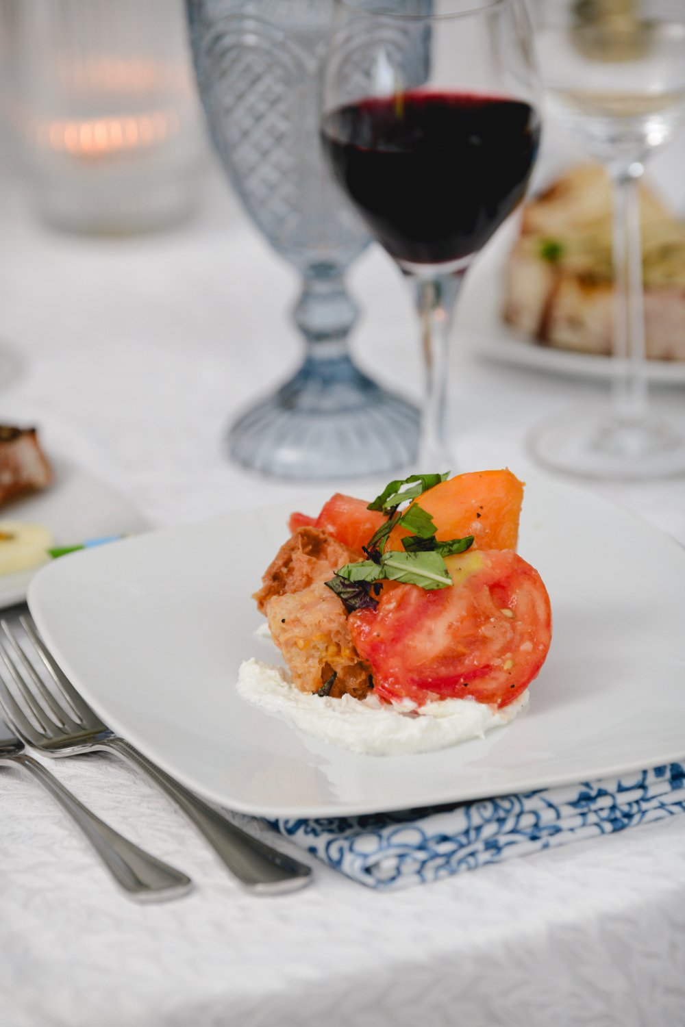 A plated entrée featuring fresh seasonal ingredients.