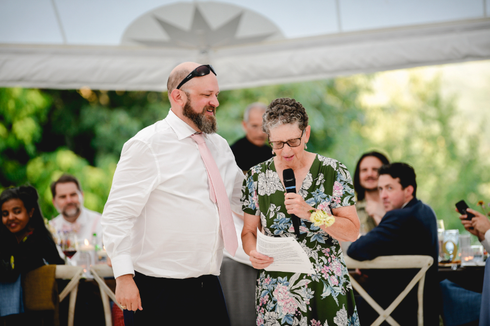 A touching toast shared with the newlyweds.