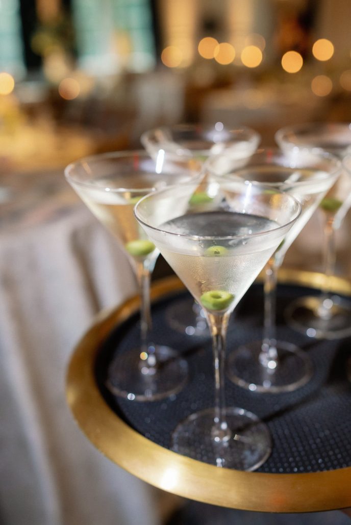 Elegant martini cocktails served during the Mirbeau Beacon industry event