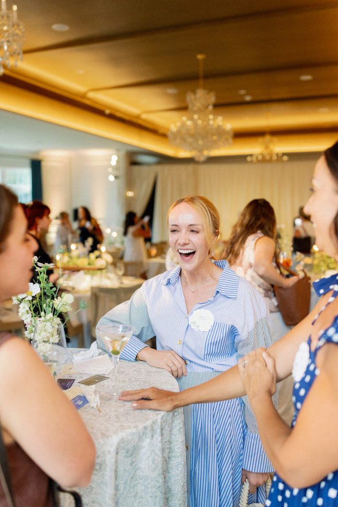 Guests enjoying cocktails and conversation at an intimate Beacon NY wedding venue event